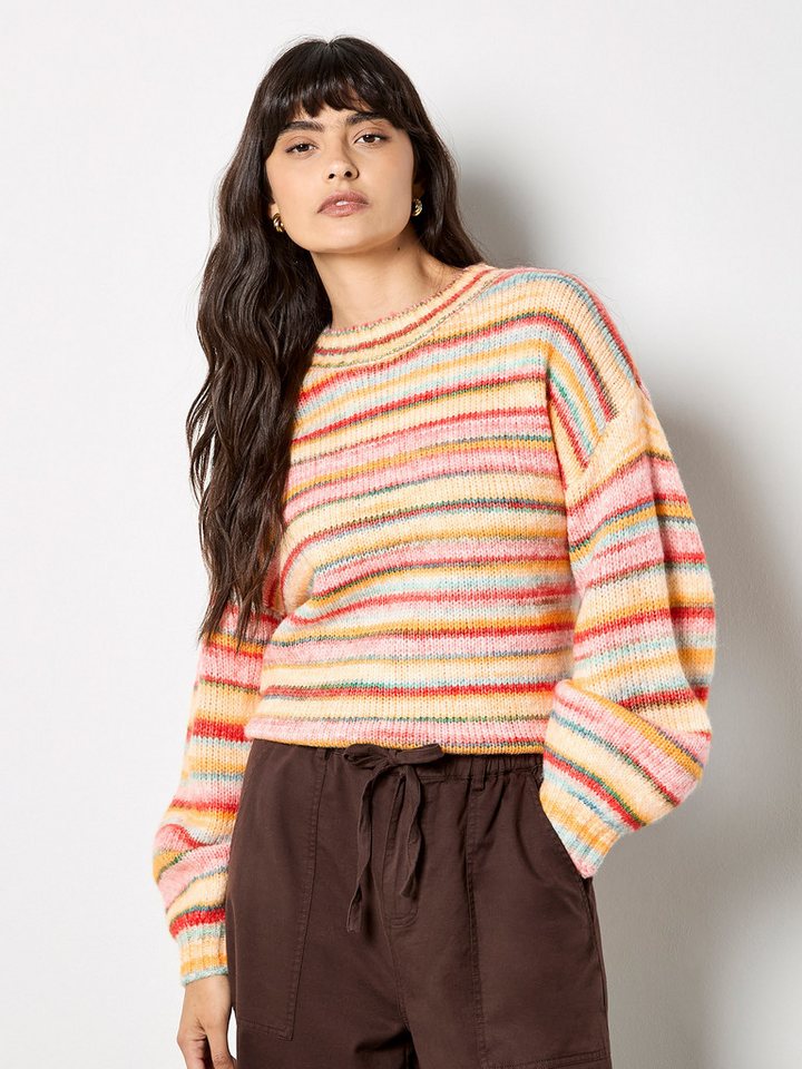 Apricot Streifenpullover Rundhalspullover mit bunten Streifen – Bild 5 von 5