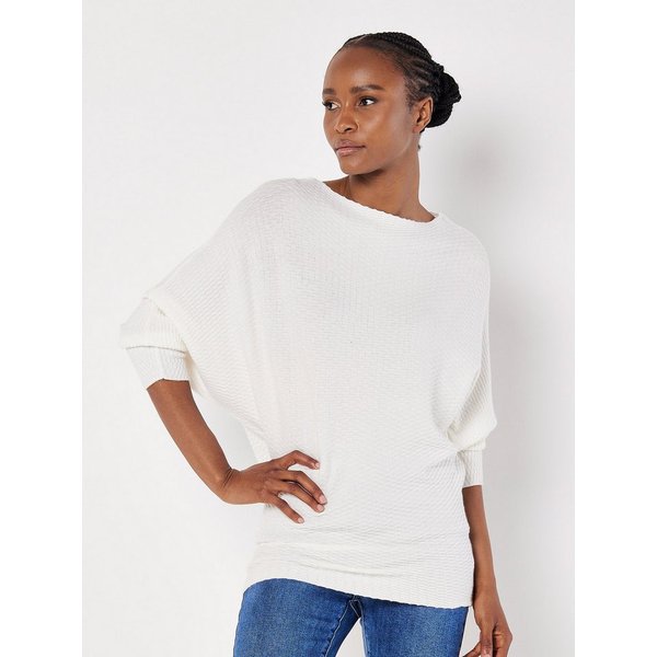 Apricot Strickpullover Fledermauspullover mit Strukturmuster