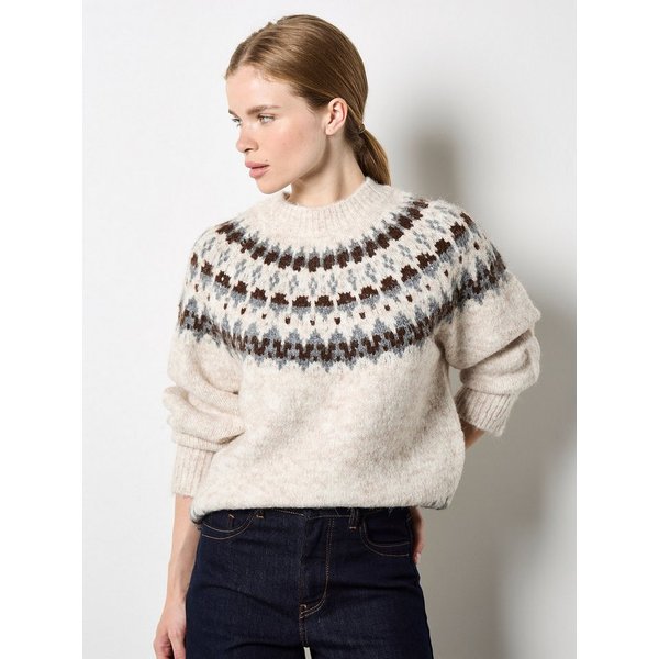 Apricot Strickpullover Strickpullover im Norwegerstil