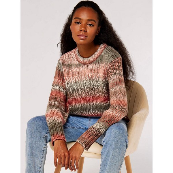 Apricot Strickpullover Multicolor Pullover aus Grobstrick