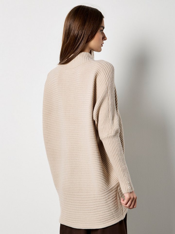 Apricot Strickpullover Oversized-Pullover mit Stehkragen – Bild 4 von 4