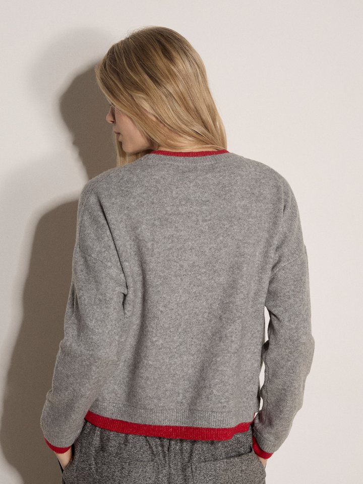 Apricot Strickpullover Pullover im Lagenlook mit abgesetzten Abschlüssen – Bild 4 von 5