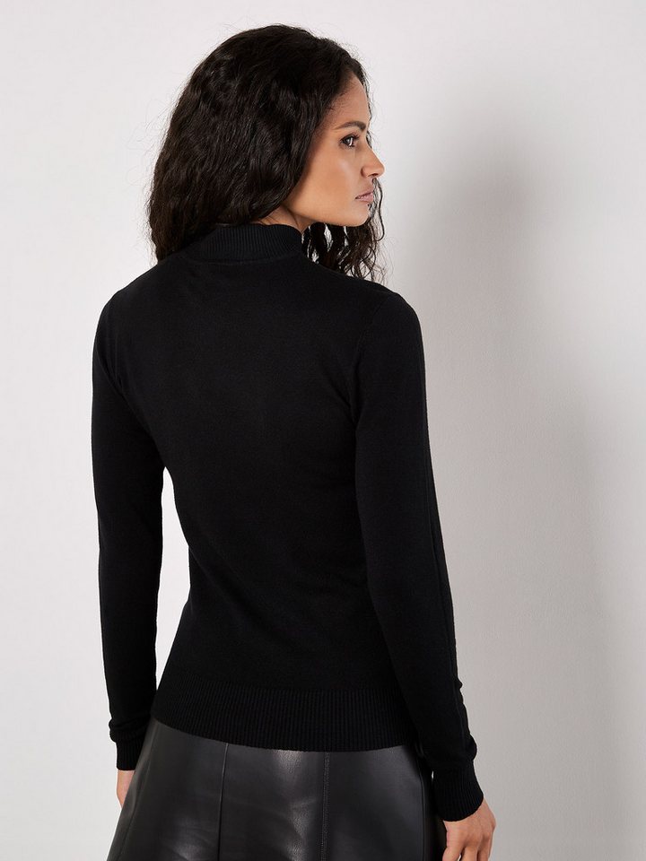 Apricot Strickpullover Rippstrick-Pullover in Unifarben – Bild 3 von 4