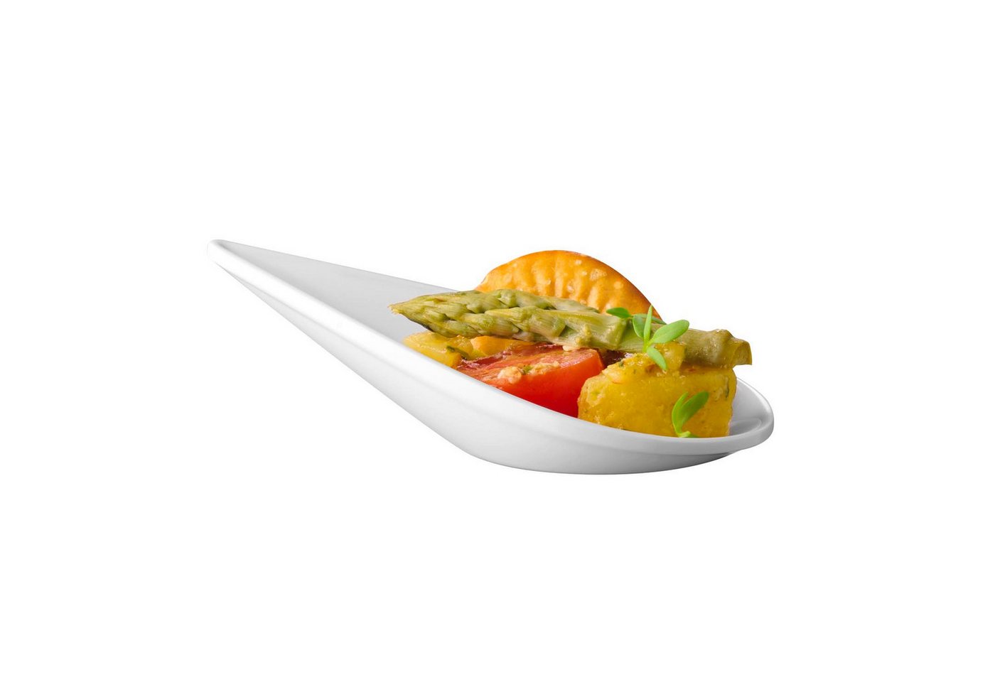APS Fingerfood-Löffel DROP, 12er Set (12 Stück), Stapelbarer Löffel aus Melamin – Bild 2 von 3