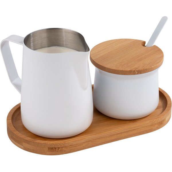 APS Milch- und Zuckerset (5-tlg), Bambus, Edelstahl