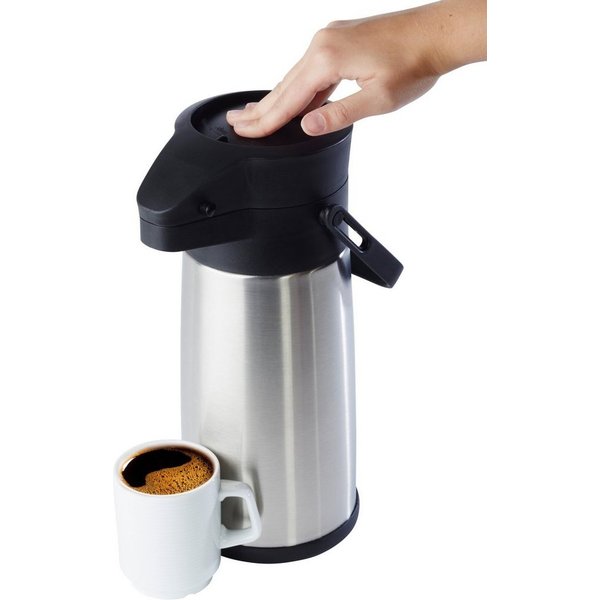 APS Pump-Isolierkanne Budget, 2,2 l, Dreh-Pumpknopf, für bis zu 17 Tassen Kaffee, doppelwandige Isolierung