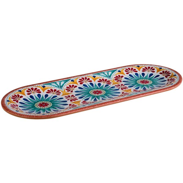 APS Teller Arabesque, Terrakottaoptik, spülmaschinengeeignet, Länge 38 cm