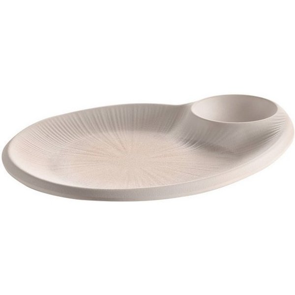 APS Teller BLUSH, Melamin, (1 St), Melamin-Teller integriertes Dipschälchenstapelbar