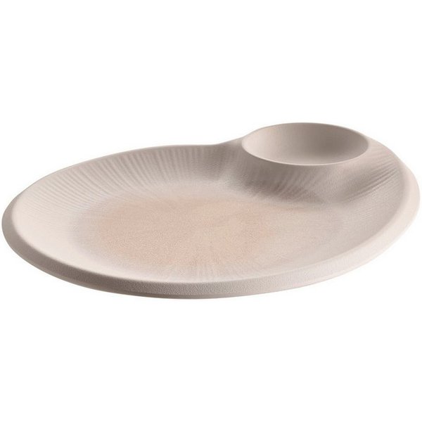 APS Teller BLUSH, Melamin, (1 St), Melamin-Teller integriertes Dipschälchenstapelbar
