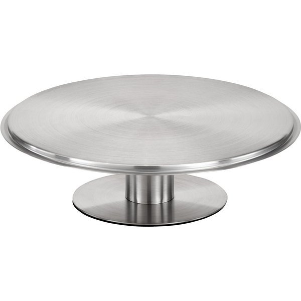 APS Tortenplatte Servierplatte / Tortenplatte, Edelstahl, (1-tlg), möbelschonende Moosgummi Unterseite, drehbar, Ø 30,5 cm