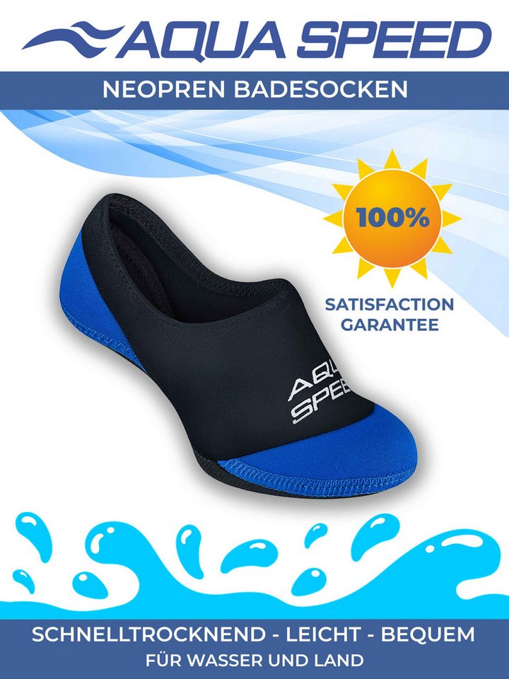 Aqua Speed Aqua-Socken Kinder 34/35 – Flexibel & wasserresistent Wasserschuh (Schwimm- & Strandsocken mit rutschfestem Grip – schnelltrocknend, Neopren Wasserso – Bild 2 von 5