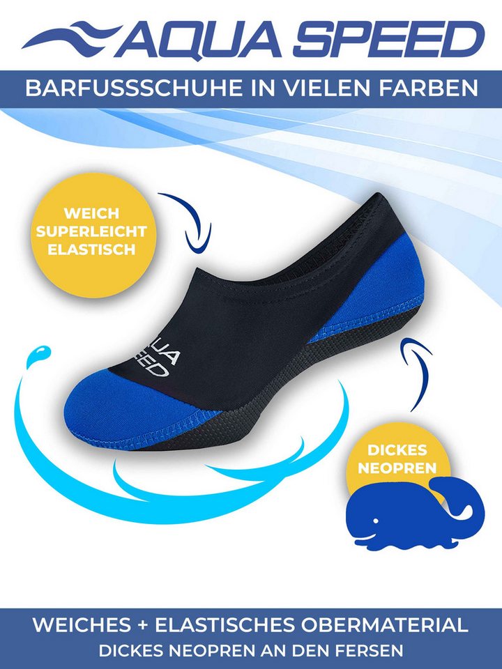 Aqua Speed Aqua-Socken Kinder 34/35 – Flexibel & wasserresistent Wasserschuh (Schwimm- & Strandsocken mit rutschfestem Grip – schnelltrocknend, Neopren Wasserso – Bild 4 von 5