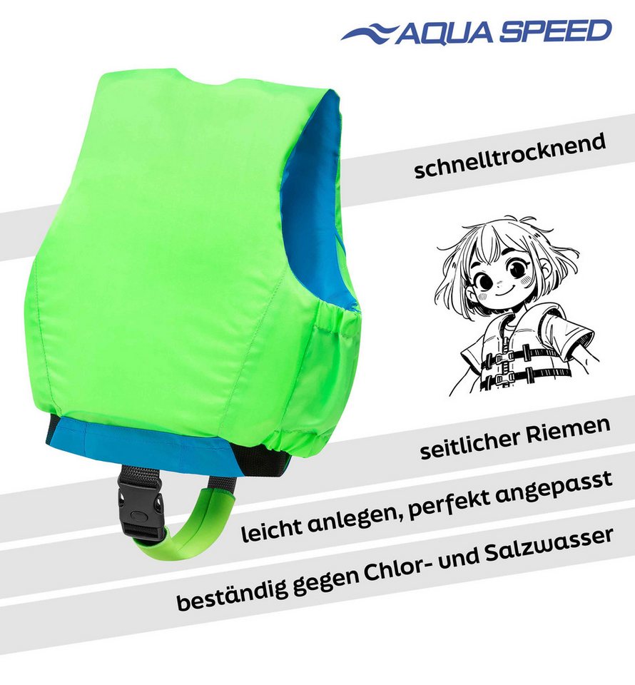 Aqua Speed Auftriebskörper Flytekraft Kinder-Schwimmlernweste 19-30 kg Seafoam Green (Sicherer Auftrieb & angenehmer Sitz – perfekt für kleine Schwimmer), Verst – Bild 5 von 5