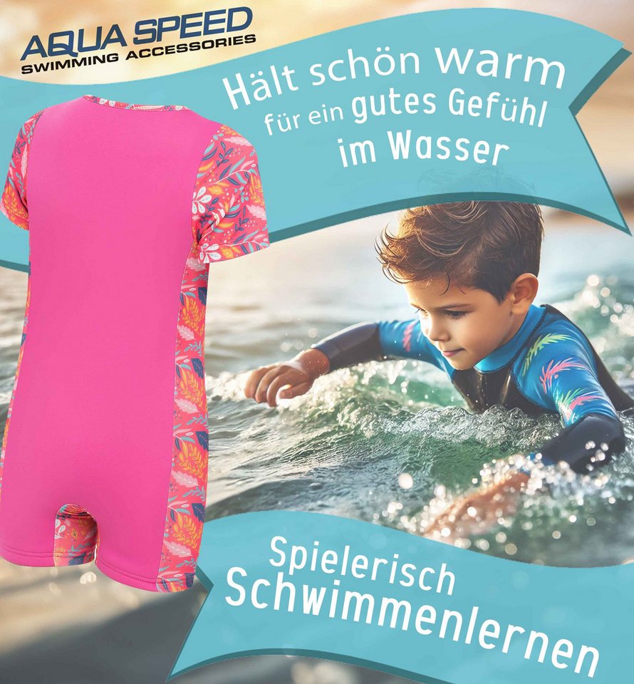Aqua Speed Badeanzug Neopren Einteiler mit 30x30 Mikrofasertuch Jungen und Mädchen – Bild 3 von 5