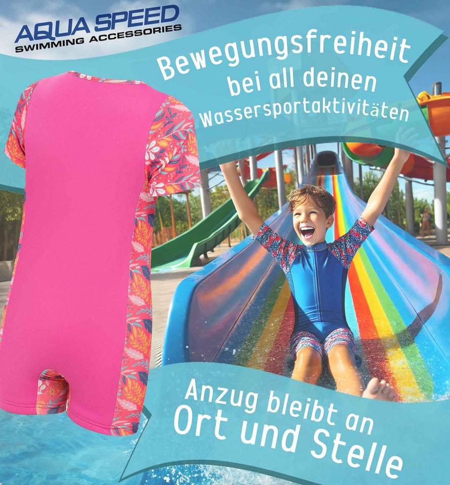 Aqua Speed Badeanzug Neopren Einteiler mit 30x30 Mikrofasertuch Jungen und Mädchen – Bild 5 von 5