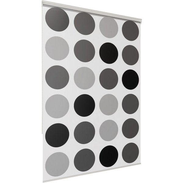 Aquabad® Duschrollo Vaskaflex Badewannenrollo Breite 100 cm, Muster: Kreise, Breite: 100cm