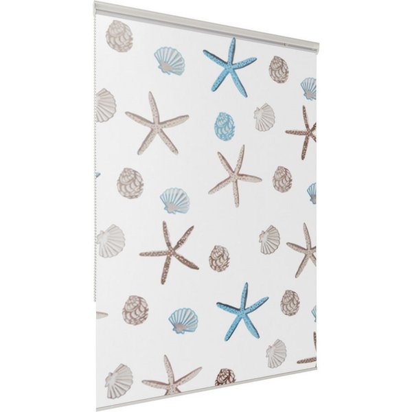 Aquabad® Duschrollo Vaskaflex Badewannenrollo Breite 100 cm, Muster: Ocean, Breite: 100cm
