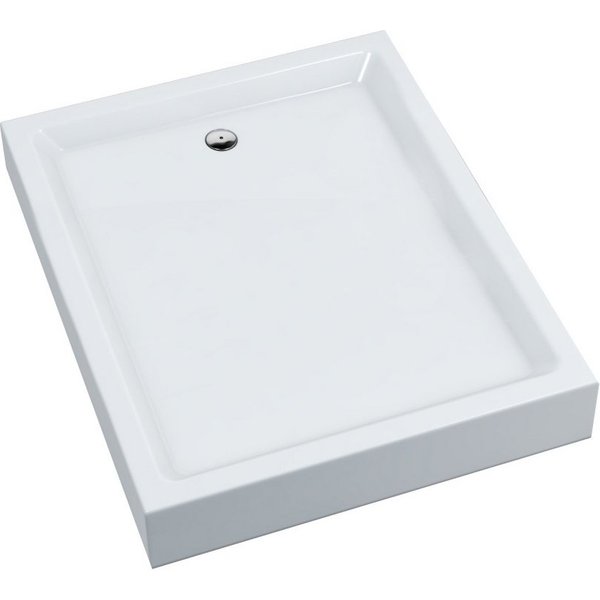 Aquabad® Duschwanne Komplettset NORMA, Rechteck, Acryl, 1-St., Duschwanne + Ablaufgarnitur, 90x100 cm