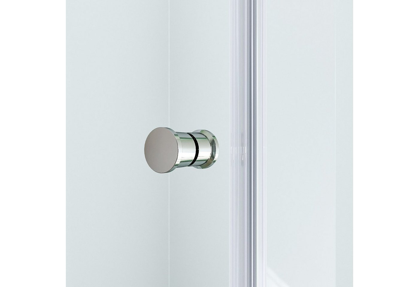 AQUABATOS Eckdusche Duschkabine Eckeinstieg Eckdusche Duschtür Drehtür Pendeltür, BxT: 70x70 cm, 5 mm ESG Sicherheitsglas, Schwingtür Duschwand Duschabtrennung  – Bild 4 von 5