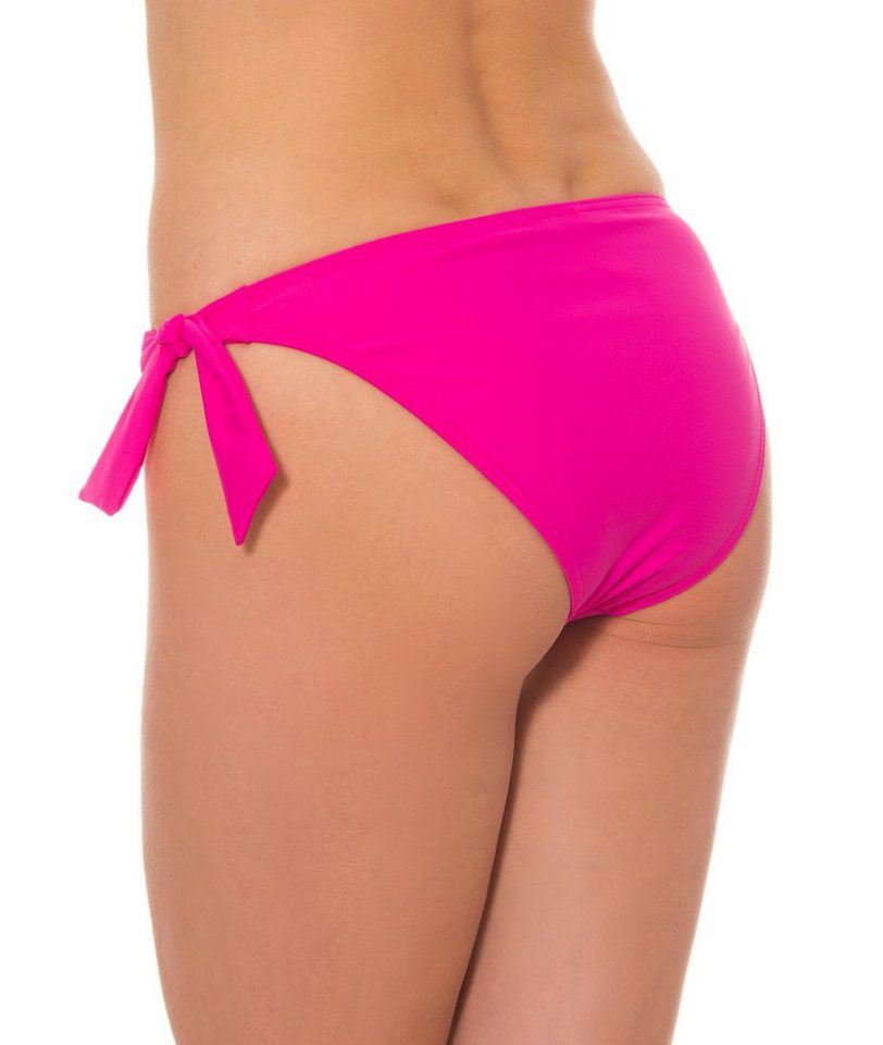 Aquarti Bikini-Hose Damen Bikinihose seitlich zum Binden Hüftslip in schönen Unifarben – Bild 3 von 5