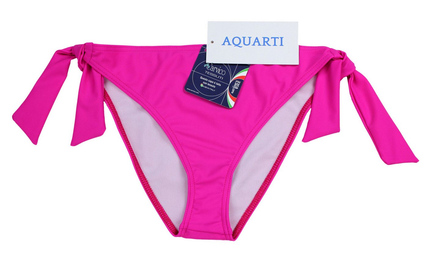 Aquarti Bikini-Hose Damen Bikinihose seitlich zum Binden Hüftslip in schönen Unifarben – Bild 4 von 5