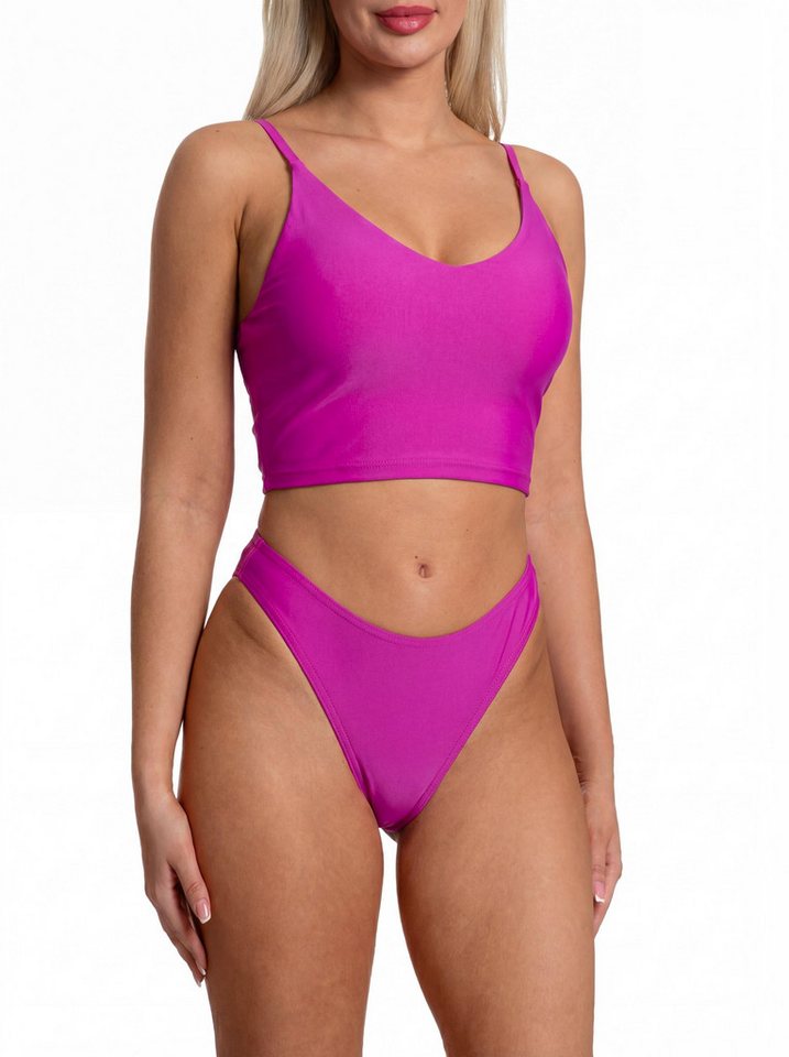 Aquarti Bikini-Hose Tanga Thong Bottom Hohe Taille – Bild 3 von 5