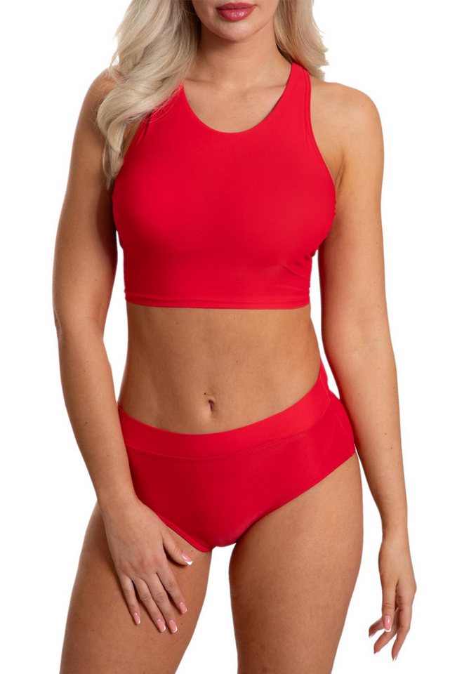 Aquarti Bikini-Hose Unterteil High Waist mit Umschlagbund – Bild 4 von 5