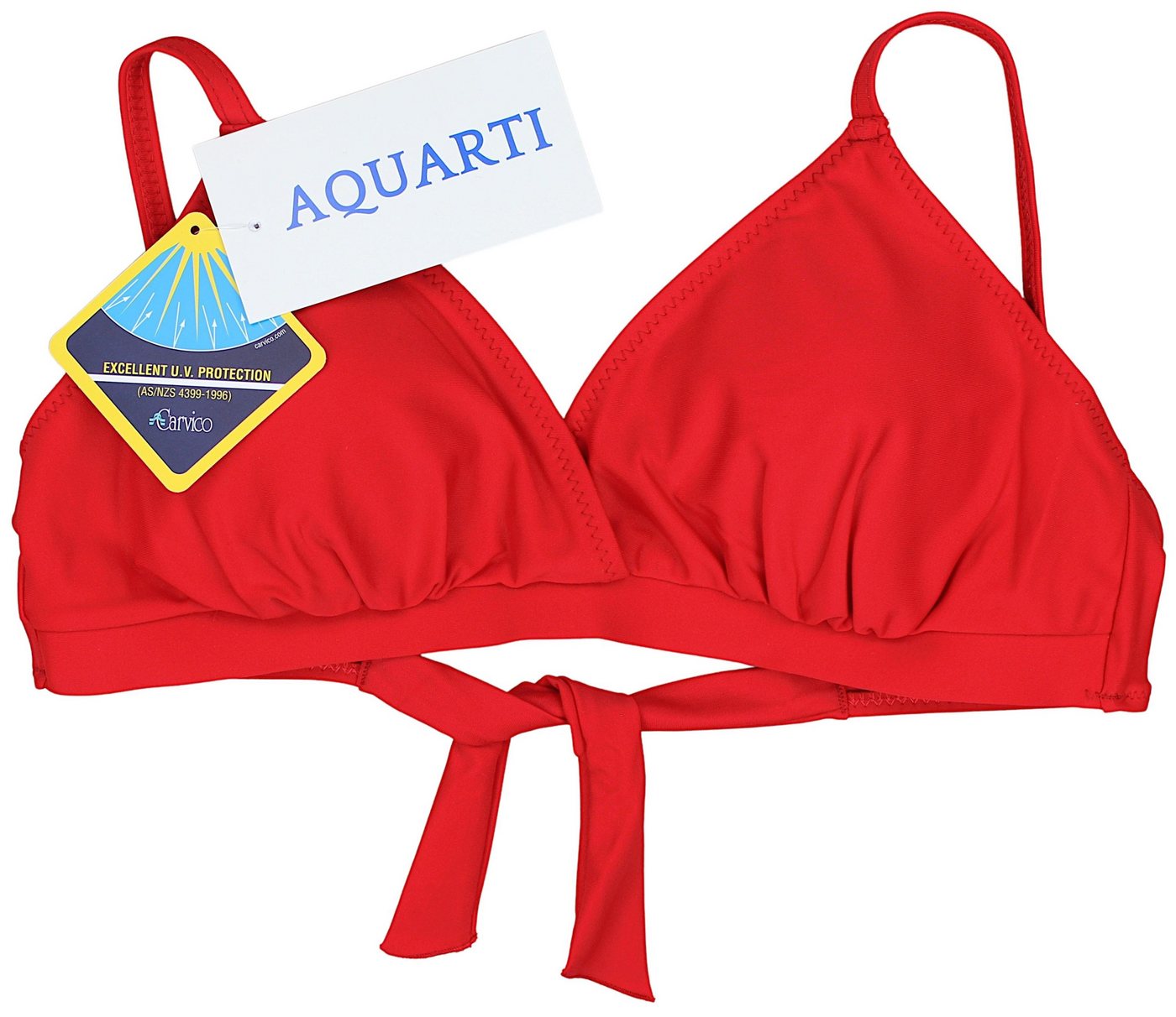 Aquarti Triangel-Bikini Bikini Oberteil Neckholder Push Up Padded Zum Binden – Bild 3 von 5