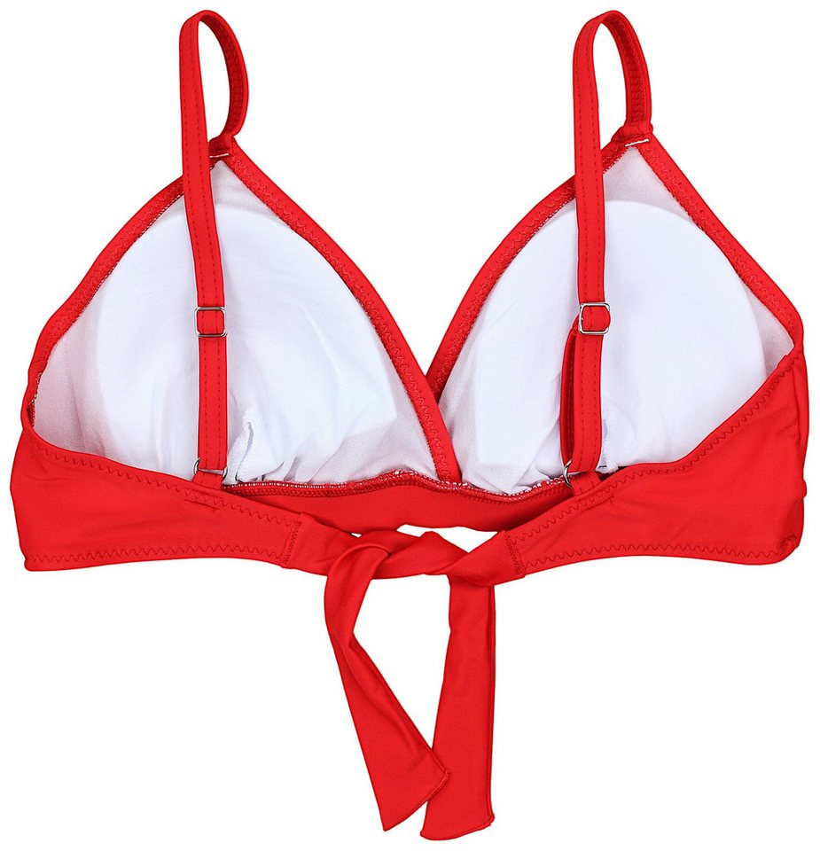 Aquarti Triangel-Bikini Bikini Oberteil Neckholder Push Up Padded Zum Binden – Bild 4 von 5