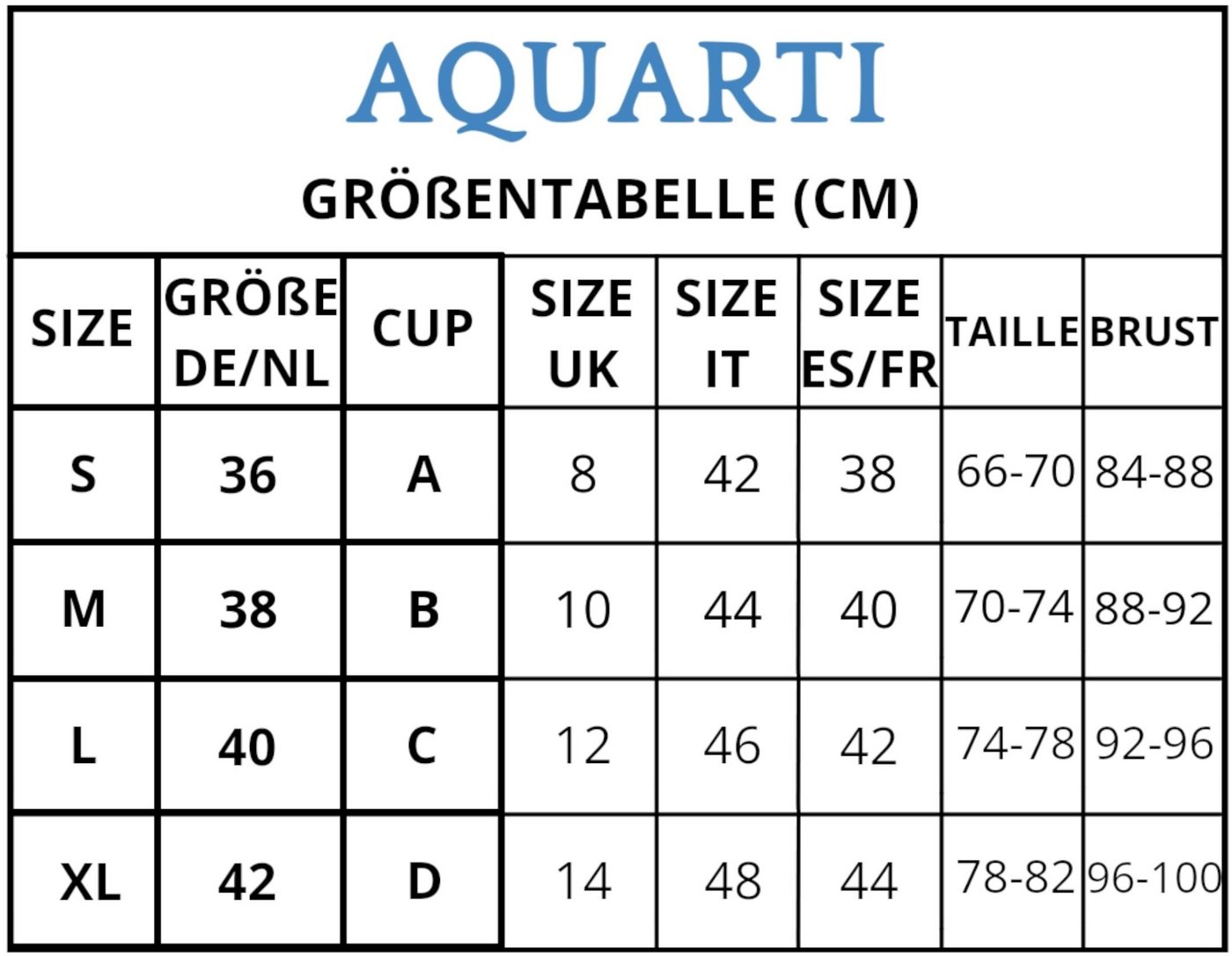 Aquarti Triangel-Bikini Bikini Oberteil Neckholder Push Up Padded Zum Binden – Bild 2 von 5