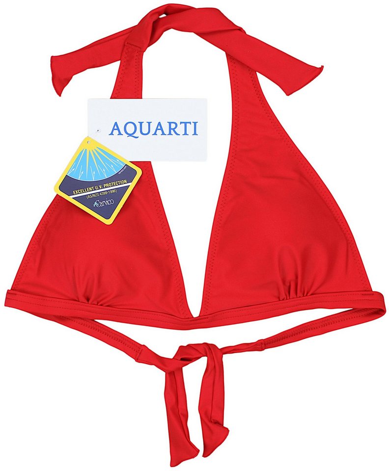 Aquarti Triangel-Bikini Bikini Oberteil Neckholder Push Up Padded Zum Binden – Bild 3 von 5