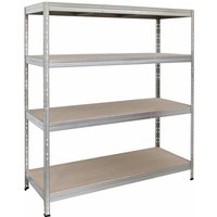 AR SHELVING Schwerlastregal RIVET 4 Böden (180x150x60 cm, Verzinkt)