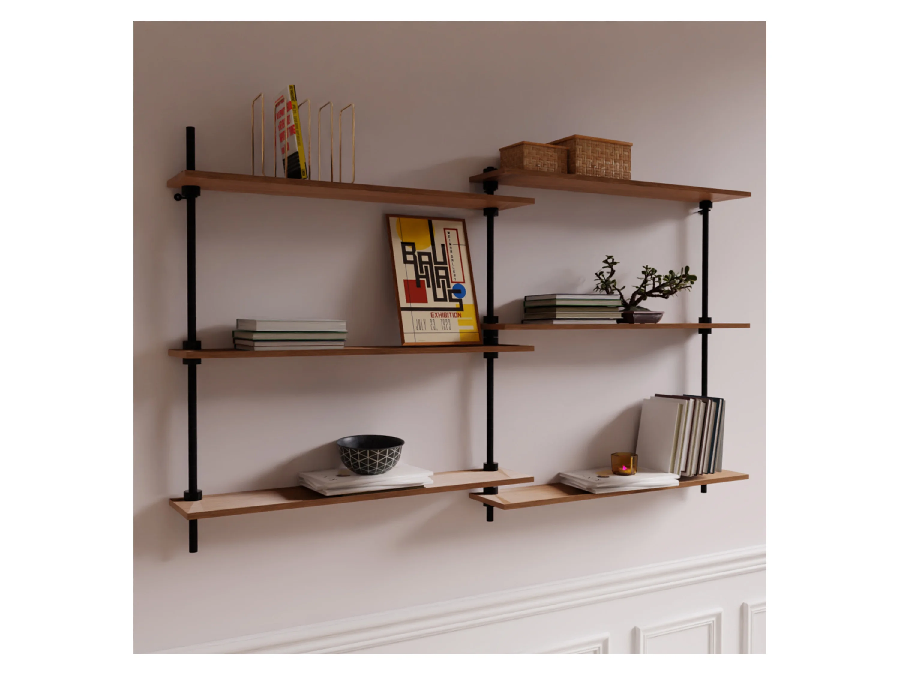 AR SHELVING Wand-Regalsystem DECO (92,5x160x17x5 cm) – Bild 3 von 4