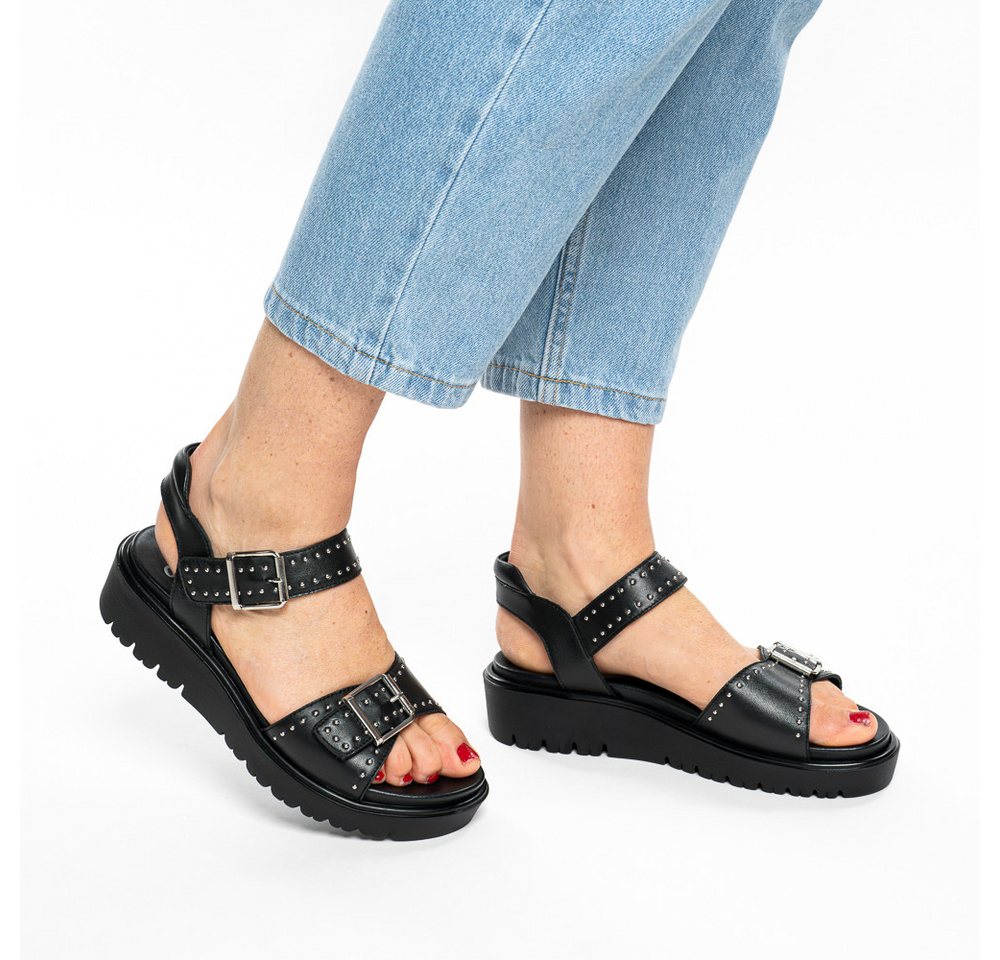 Ara BILBAO Keilsandalette Keilabsatz, Plaeau, Riemchensandale mit Nieten, Weite G (weit) – Bild 2 von 5