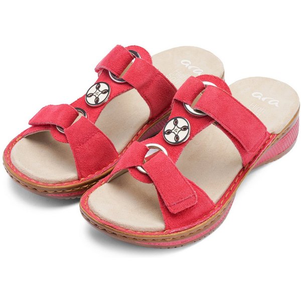 Ara HAWAII Pantolette, Keilabsatz, Sommerschuh, Schlupfschuh mit Schmuckelement
