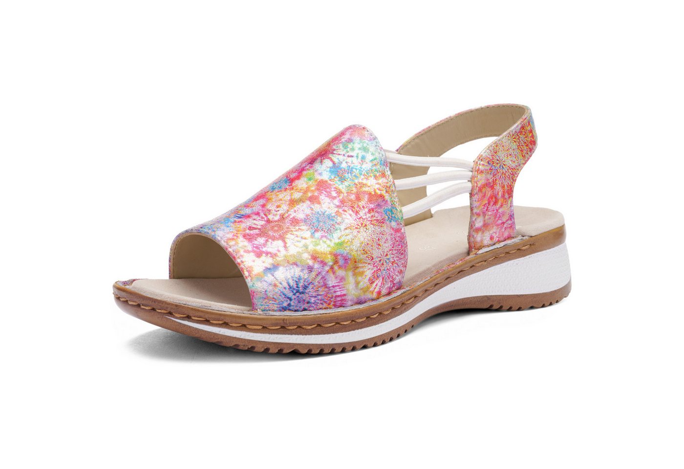 Ara HAWAII Riemchensandale, Sommerschuh, Sandalette, Keilabsatz, mit Stretch-Bänder, G-Weite – Bild 4 von 5