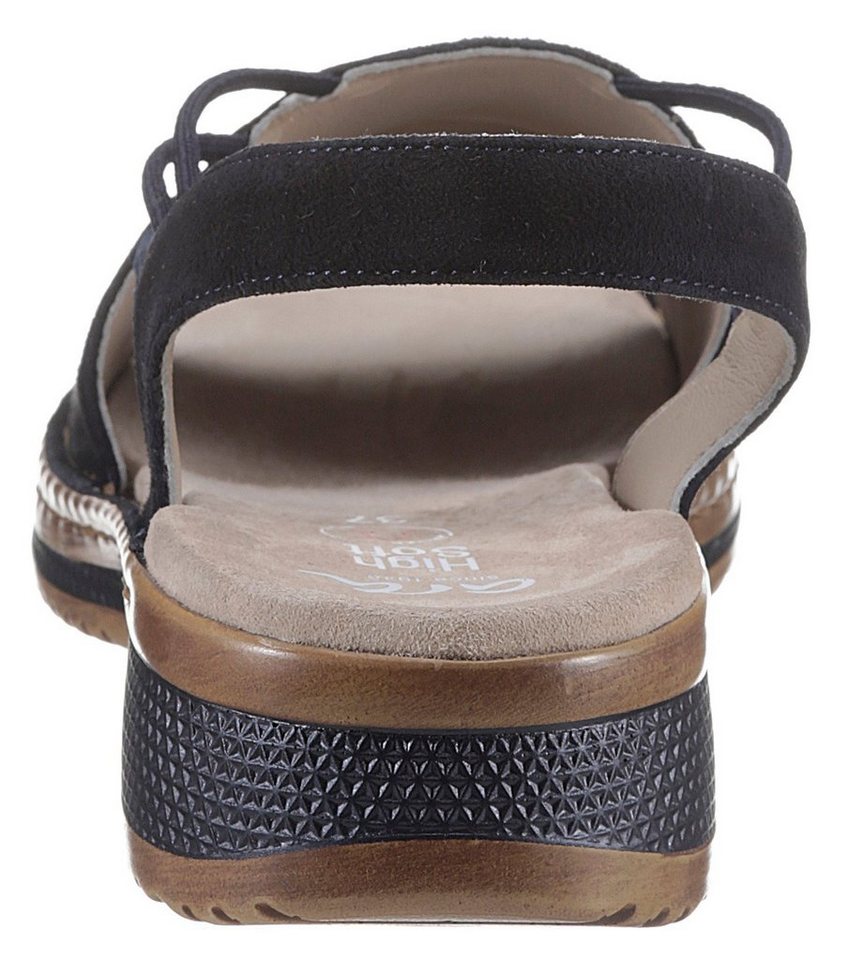 Ara HAWAII Riemchensandale, Sommerschuh, Sandalette, Keilabsatz, mit Stretch-Bänder, G-Weite – Bild 2 von 5