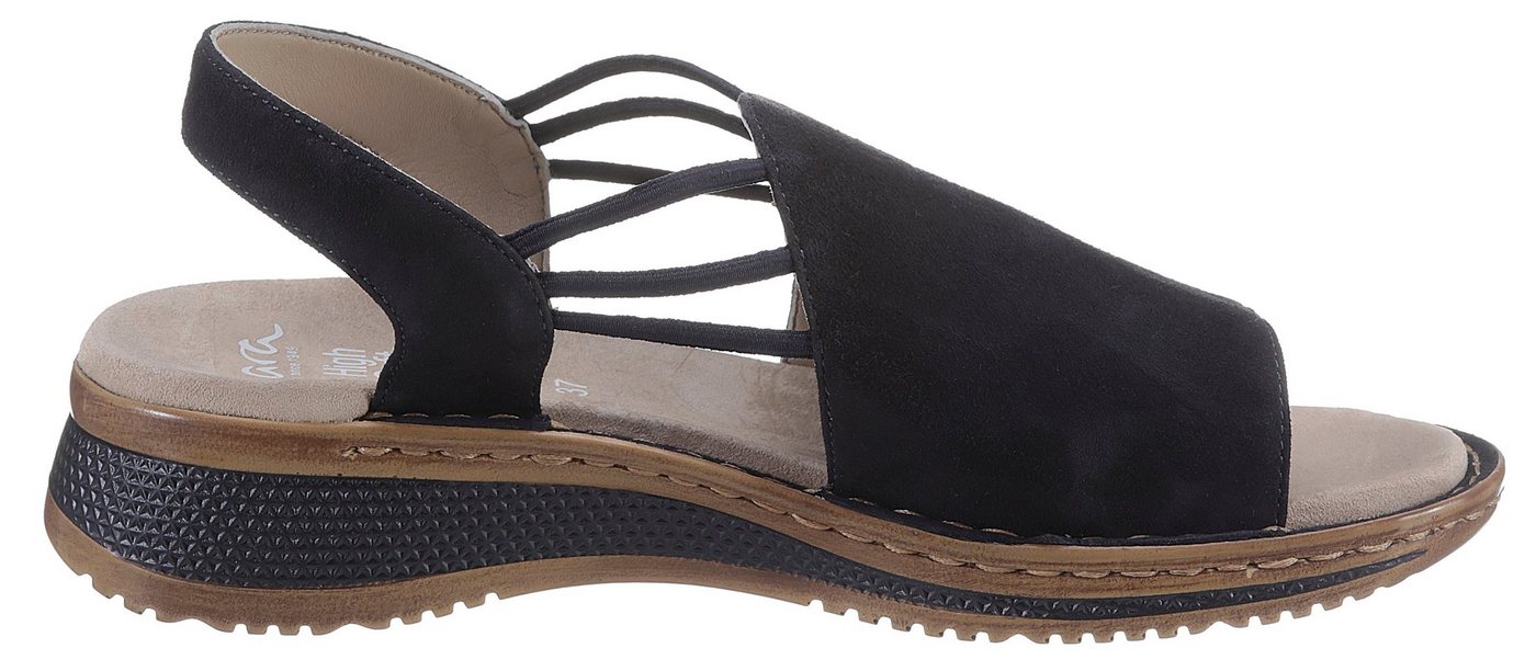 Ara HAWAII Riemchensandale, Sommerschuh, Sandalette, Keilabsatz, mit Stretch-Bänder, G-Weite – Bild 5 von 5