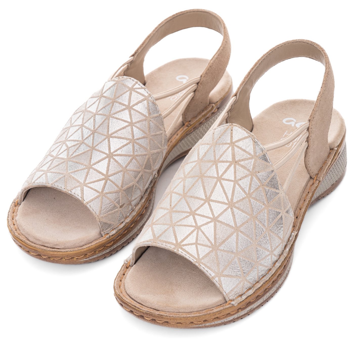Ara HAWAII Riemchensandale, Sommerschuh, Sandalette, Keilabsatz, mit Stretch-Bänder, G-Weite – Bild 3 von 5