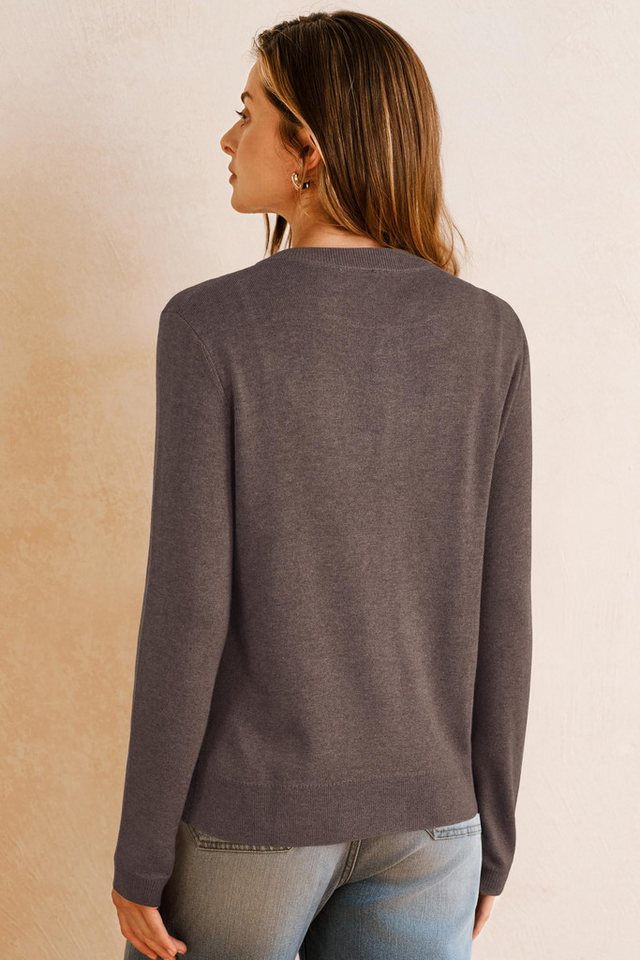 Arach&Cloz Strickjacke Damen Cardigan-Pullover Lässige Strickjacken Business-Casual-Outfit-Oberteil – Bild 5 von 5