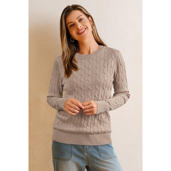 Arach&Cloz Strickpullover Damen Strickpullover Rundhals Langarm Warm Weich Anti-Pilling, Für Herbst Winter Frühling