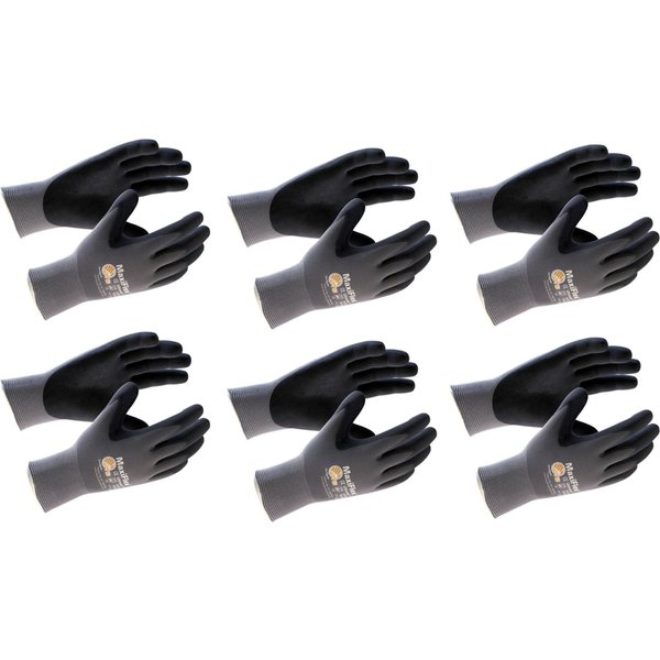 ATG Arbeitshandschuh-Set ATG 34-874 Nylon-Strick Schutzhandschuhe Maxi-Flex Ultimate (6-St)