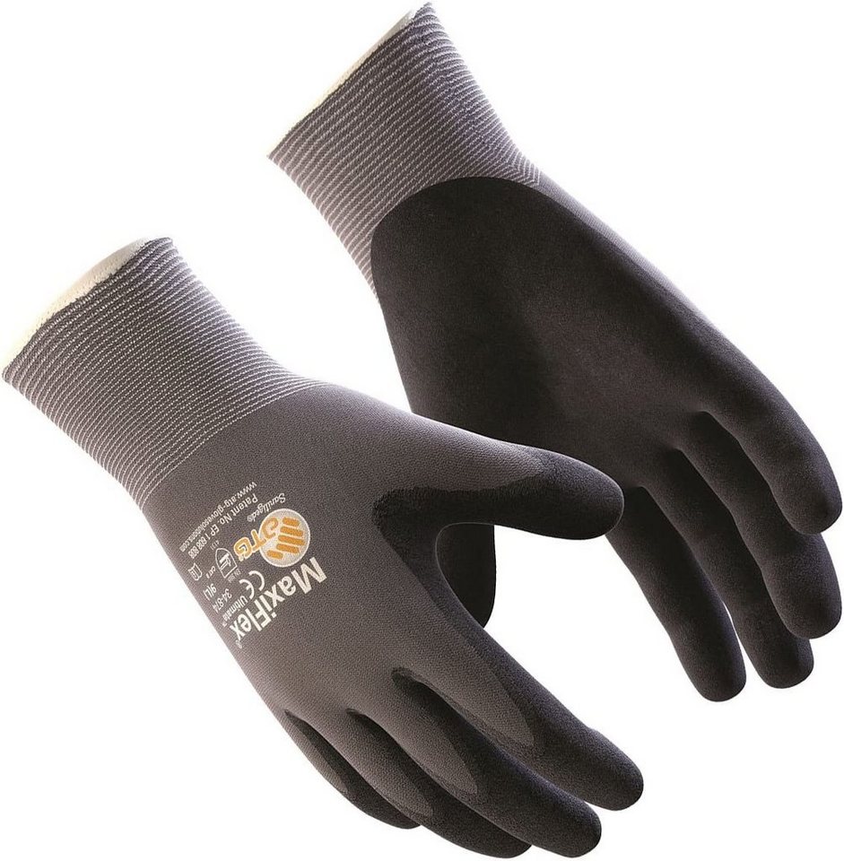 ATG Arbeitshandschuh-Set ATG 34-874 Nylon-Strick Schutzhandschuhe Maxi-Flex Ultimate (6-St) – Bild 2 von 2