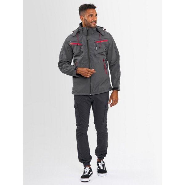 Arctic Seven Softshelljacke ASPierr sportliche Outdoor Funktionsjacke mit abnehmbarer Kapuze