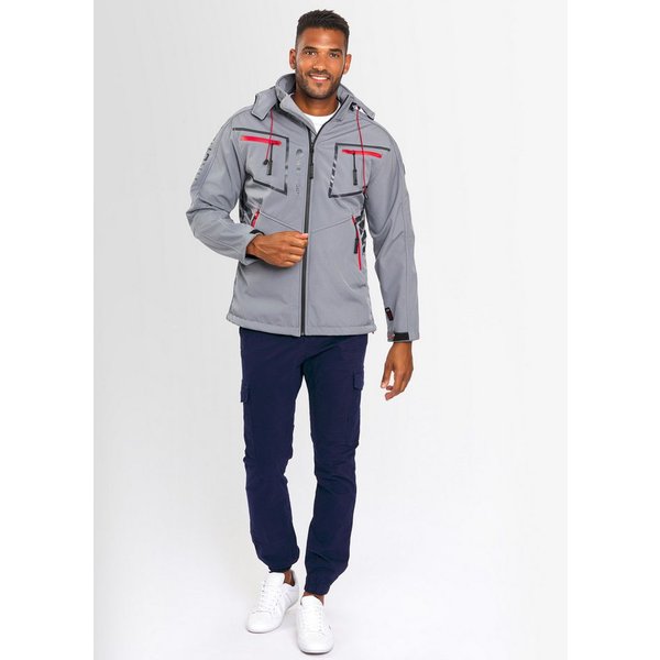 Arctic Seven Softshelljacke ASPierr sportliche Outdoor Funktionsjacke mit abnehmbarer Kapuze