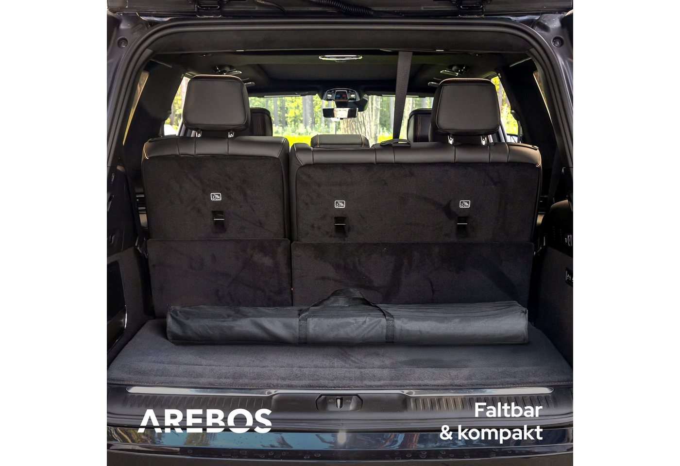 Arebos Campingtisch 90x51,5 cm Reisetisch faltbar, klappbar für Camping, Picknick & Balkon – Bild 5 von 5