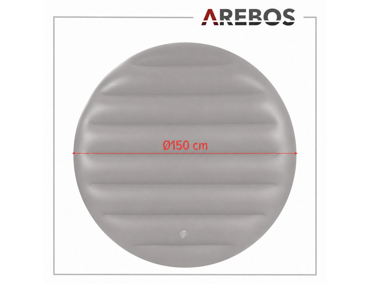 Arebos Pool-Abdeckplane Thermoabdeckung für Whirlpools, Whirlpoolzubehör für Pools, Grau – Bild 5 von 5