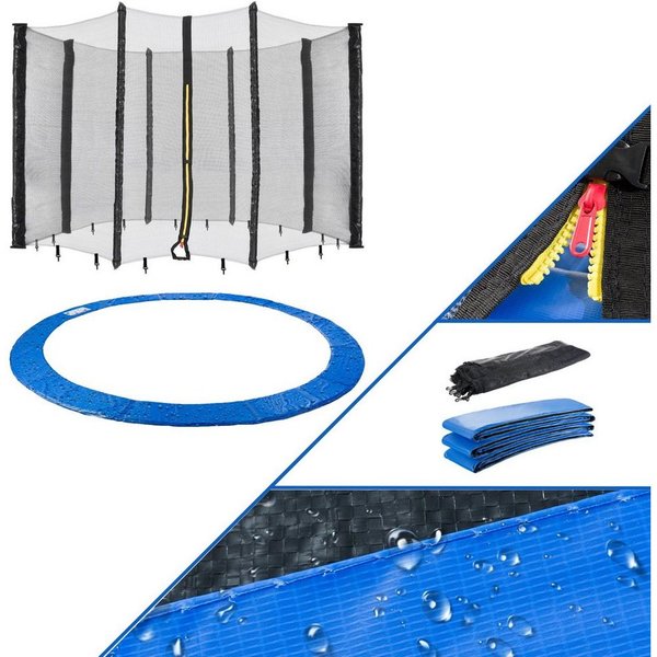 Arebos Trampolinnetz + Randabdeckung 244, 305, 366, 396, 430, 460 und 490 cm (Set, Randabdeckung + Netz 244 cm), 244 cm