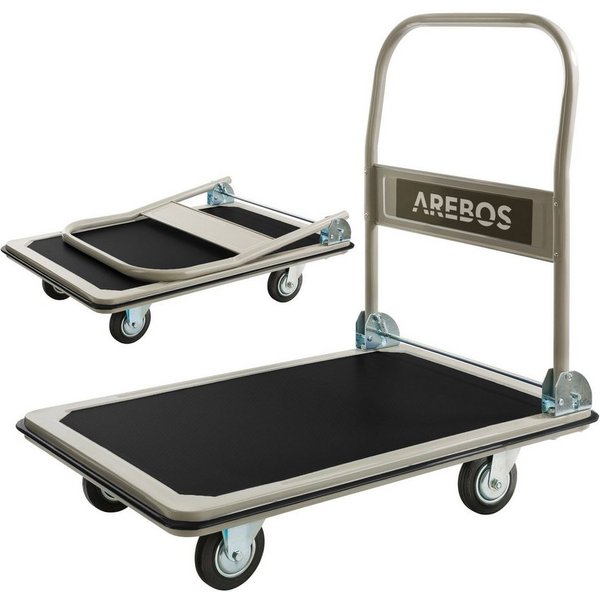 Arebos Transportroller Plattformwagen, klappbar, faltbar, Kantenschutz, (stück)
