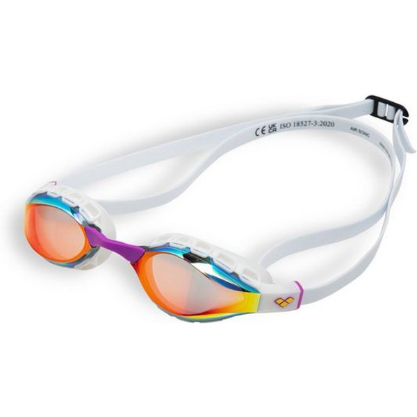 Arena Schwimmbrille AIR SONIC MIRROR, mit verspiegelten Gläsern, breite Gläser für seitliche Sicht
